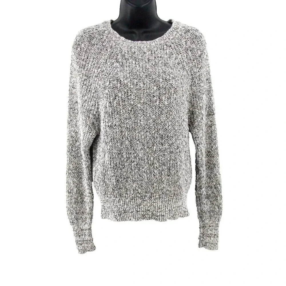 Free People Sweater‎ Women XS Electric City Marled Knit Linen Cotton Pullover